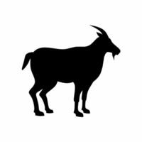 cabra silueta icono vector. cabra silueta para icono, símbolo o signo. cabra icono para granja, ganado, chino nuevo año o ramadhan vector