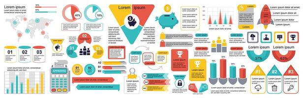 mega conjunto de infografía elementos datos visualización vector diseño modelo. lata ser usado para pasos, opciones, negocio proceso, flujo de trabajo, diagrama, diagrama de flujo, línea de tiempo, marketing. haz informacion gráficos.