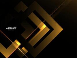 Abstract geometric gold elegant dynamic shape modern pattern background vector