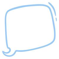 Speech Bubble with Doodle Style vector