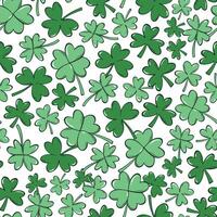 Green clovers seamless pattern for st. Patrick's day wallpaper, textile prints, cards, wrapping paper, scrapbooking, etc. EPS 10 vector
