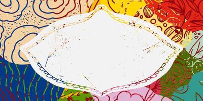 colorful abstract background with a circular frame vector