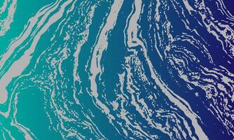 a blue and green marble background with waves vector