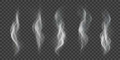 Realistic wavy smoke effect,set vector