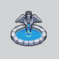 píxel Arte ilustración agua fuente. pixelado agua fuente. agua fuente. pixelado para el píxel Arte juego y icono para sitio web y vídeo juego. antiguo colegio retro vector