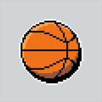 píxel Arte ilustración baloncesto. pixelado baloncesto. deporte baloncesto. pixelado para el píxel Arte juego y icono para sitio web y vídeo juego. antiguo colegio retro vector