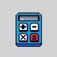 Pixel art illustration Calculator. Pixelated Calculator. Math Calculator. pixelated for the pixel art game and icon for website and video game. old school retro. vector