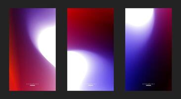 Set of Abstract liquid Gradient Vertical Background. Red and Blue Fluid Color Gradient. Design Template For ads, Banner, Poster, Cover, Brochure, Wallpaper, and flyer. Vector. vector