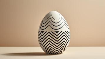 AI generated Stylized Easter Egg with Geometric Patterns photo