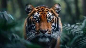 AI generated Tiger Staring Intently photo