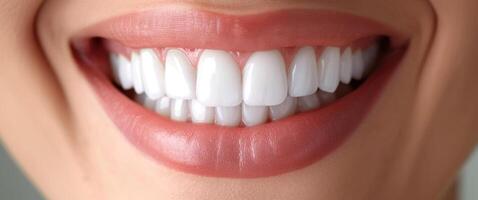 AI generated dental veneers close-up photo