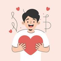 man Valentines day concept vector