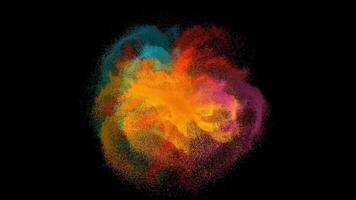 coloré poudre explosion avec beauté couleurs video
