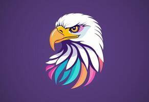 Eagle head logo vector illustration. Mascot head of an Eagle