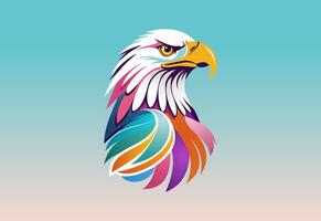 Eagle head logo vector illustration. Mascot head of an Eagle