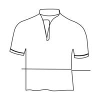 t camisa ropa continuo soltero línea contorno vector Arte dibujo y sencillo uno línea camisa minimalista diseño