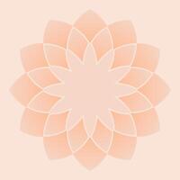 Peach Fuzz Gradient Mandala Shape Pattern vector