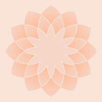 Peach Fuzz Gradient Mandala Shape Pattern vector