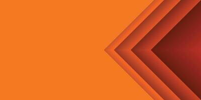 Orange Right Triangle Dark Gradient Paper Cut Background vector