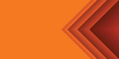 Orange Right Triangle Dark Gradient Paper Cut Background vector