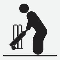 Cricket man icon vector illlustration eps