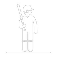 Cricket umpire man icon vector line art eps.