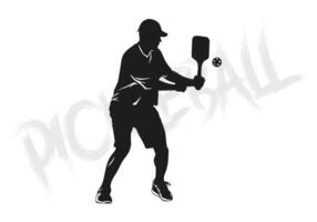 pickleball vector silueta plantillas. jugar, pickleball vector, pelota, torneo, logo, juguetón, patio de recreo