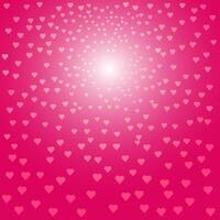 Abstract pink hearts background vector