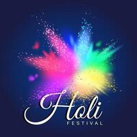 Colorful Gulal for Happy Holi invitation and greeting card vector