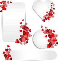 Set of heart frame for Valentine day vector