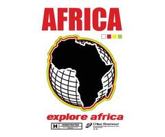 africa map t shirt design, vector graphic, typographic poster or tshirts street wear and Urban style