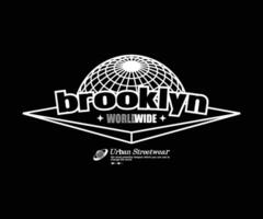 Aesthetic illustration of brooklyn Streetwear t shirt design, vector graphic, typographic poster or tshirts street wear and Urban style