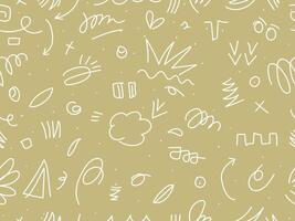 Doodle background. abstract line seamless vector