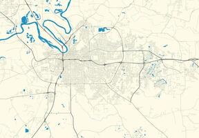 Vector city map Montgomery, Alabama, United States