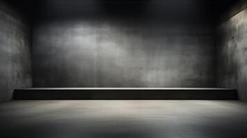 AI generated Minimalist Empty Stage with Soft Diffused Lighting photo