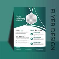 Business flyer design vector gradient color