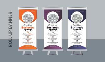 Roll up banner design. vector