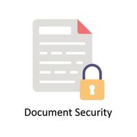 Document Security  vector Flat icon style illustration. EPS 10 File