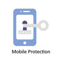 Mobile Protection vector Flat icon style illustration. EPS 10 File