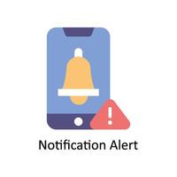 Notification alert vector Flat icon style illustration. EPS 10 File