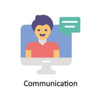 Communication vector Flat icon style illustration. EPS 10 File