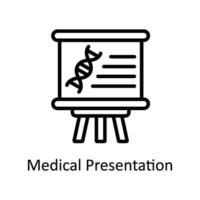 Medical Presentation vector outline icon style illustration. EPS 10 File