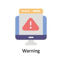 Warning vector Flat icon style illustration. EPS 10 File