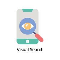 Visual Search vector Flat icon style illustration. EPS 10 File