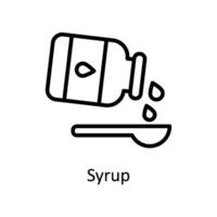 Syrup vector outline icon style illustration. EPS 10 File