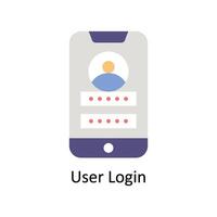 User Login vector Flat icon style illustration. EPS 10 File