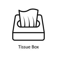 Tissue Box vector outline icon style illustration. EPS 10 File