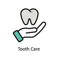 Tooth Care  vector Filled outline icon style illustration. EPS 10 File