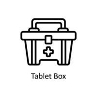 tableta caja vector contorno icono estilo ilustración. eps 10 archivo