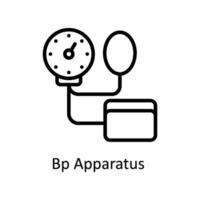 Bp Apparatus  vector outline icon style illustration. EPS 10 File